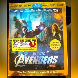 Brand New Sealed Marvel The Avengers 3D-Blu Ray 4 disc combo pack!!